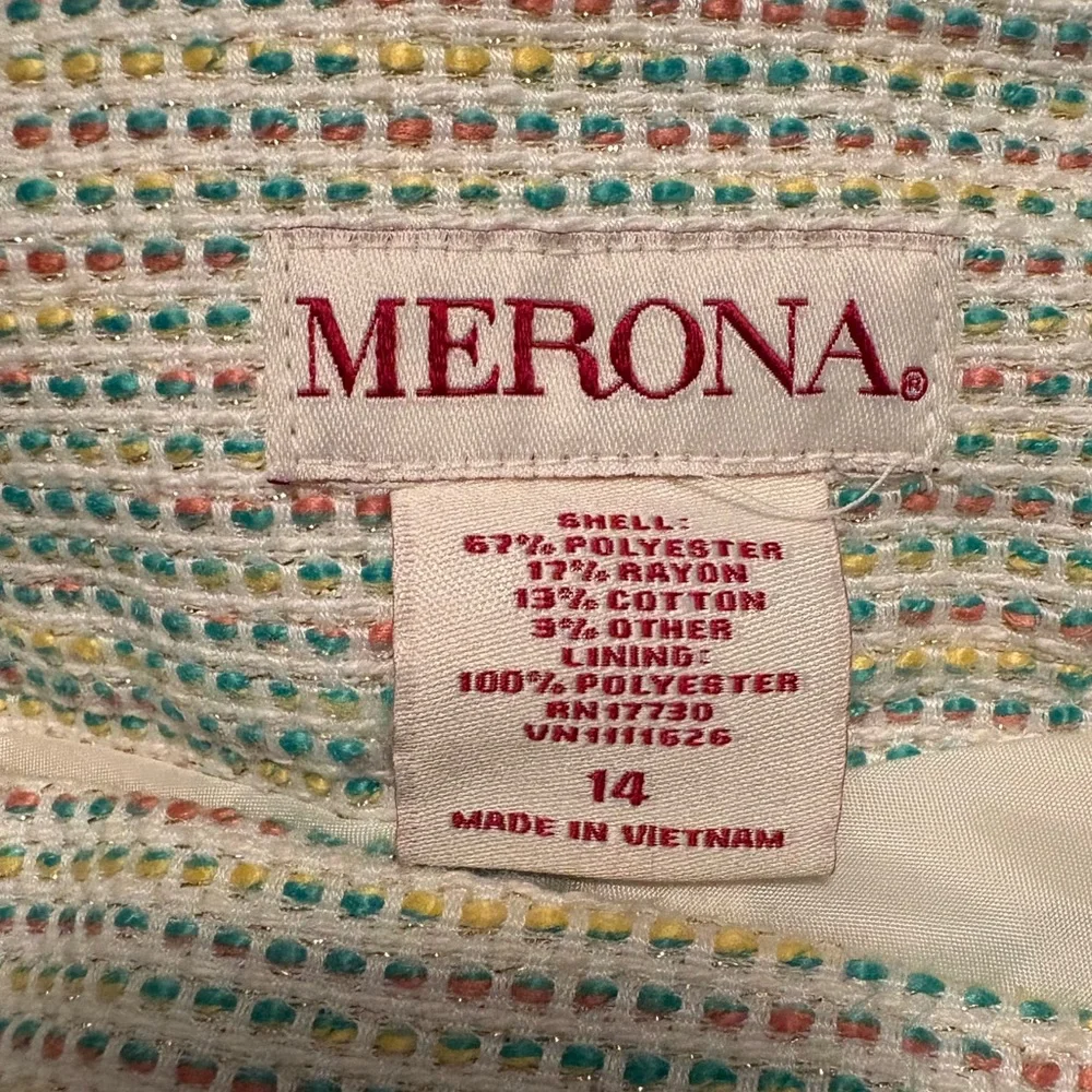 NWOT MERONA Cream Skirt Pastel Colors Perfect for the Season Wear color top 14 - Picture 2 of 8